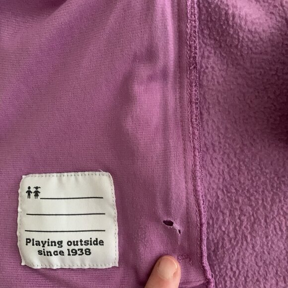 Columbia Youth Girls Fleece Zip Up Jacket Size Large 14/16 Violet Purple Lilac - Picture 10 of 11